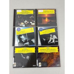 Vintage Lot Of 6 Classical Music Album CDs from DGG Deutsche Grammophon Karajan